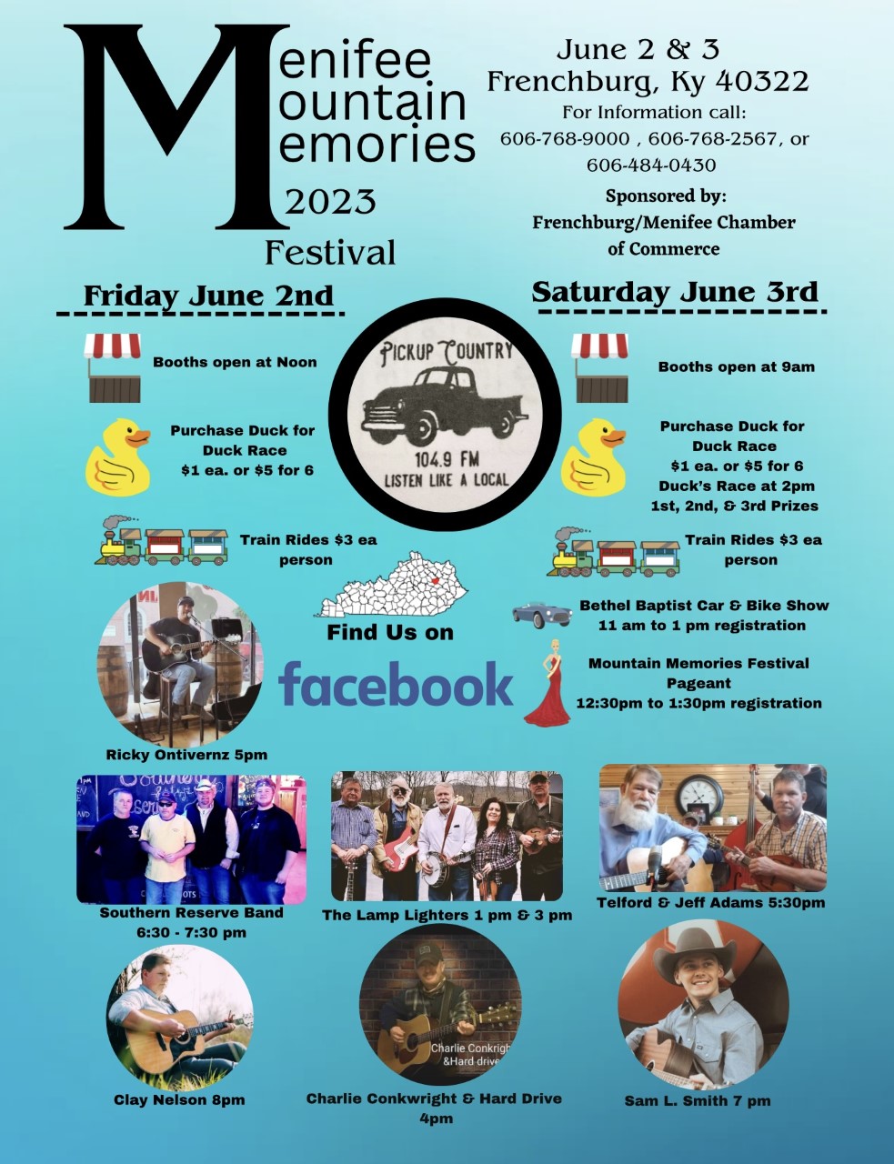 Menifee Moutain Memories Flyer with dates and event info