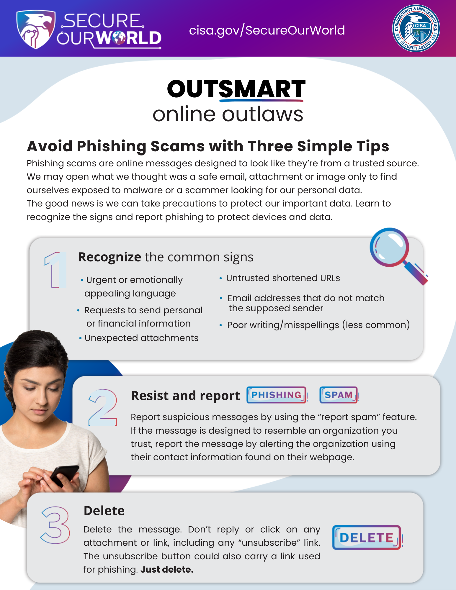 phishing secure our world graphic