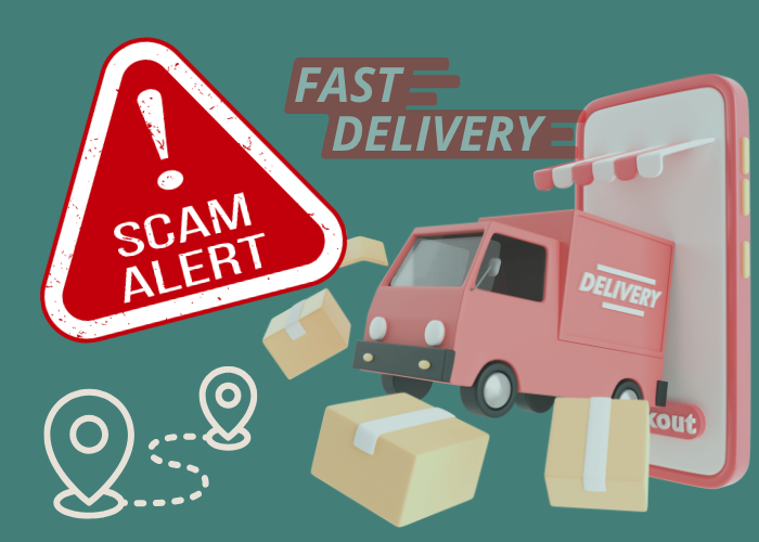 holiday deliver scam graphic
