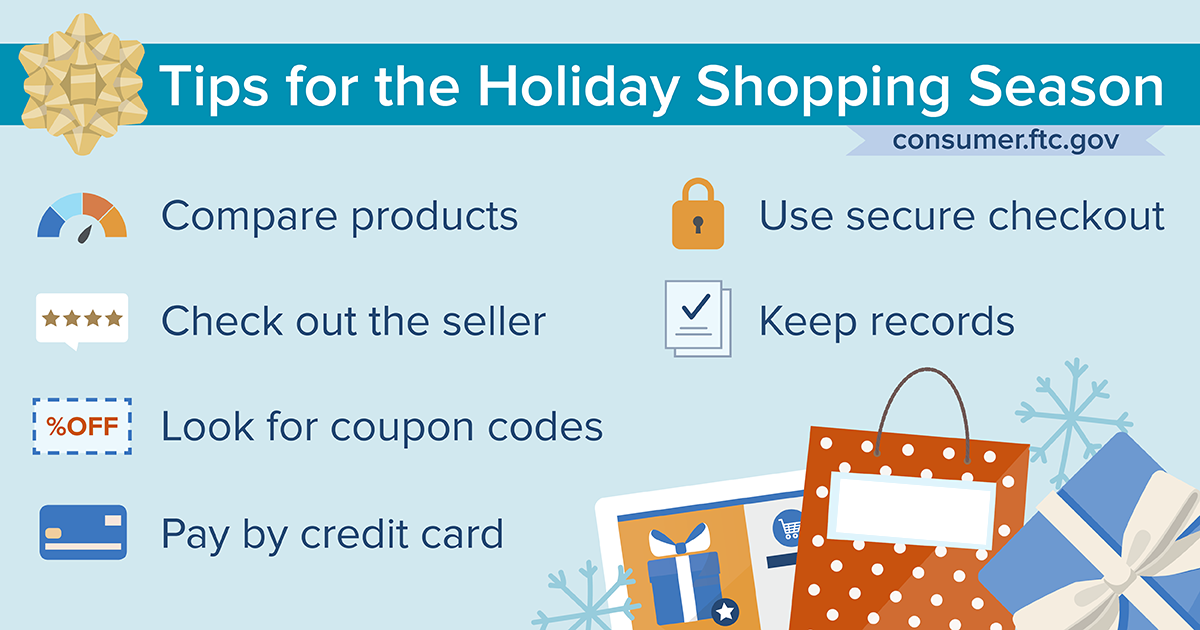 holiday shopping tips ftc graphic