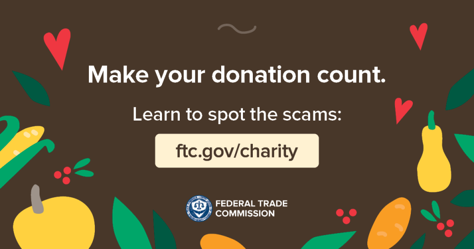 charity scam ftc graphic