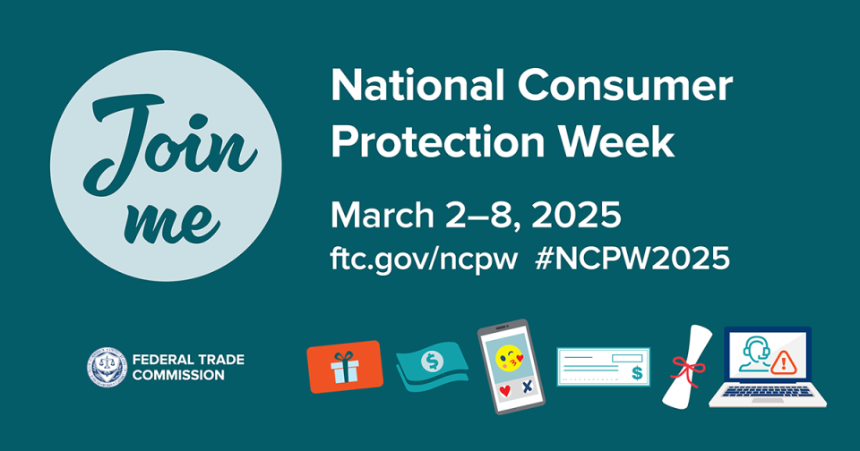 FTC National Consumer Protection Week: Credit Freezes & Fraud Alerts graphic