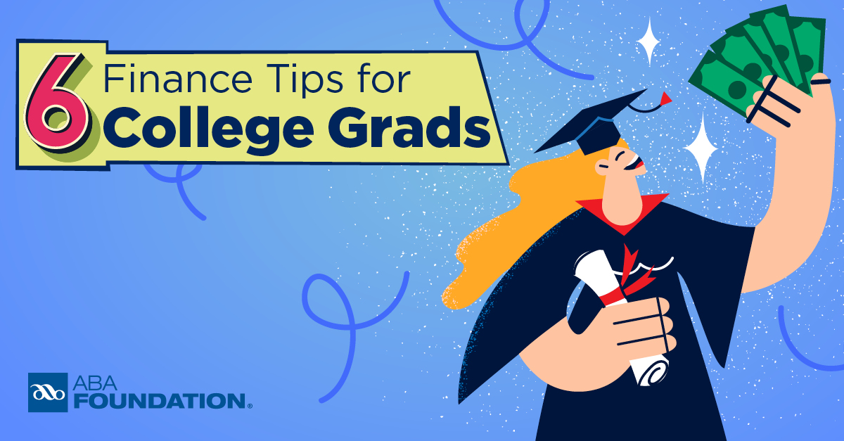 Finance Tips for College Students: Financial Literacy Month aba graphic