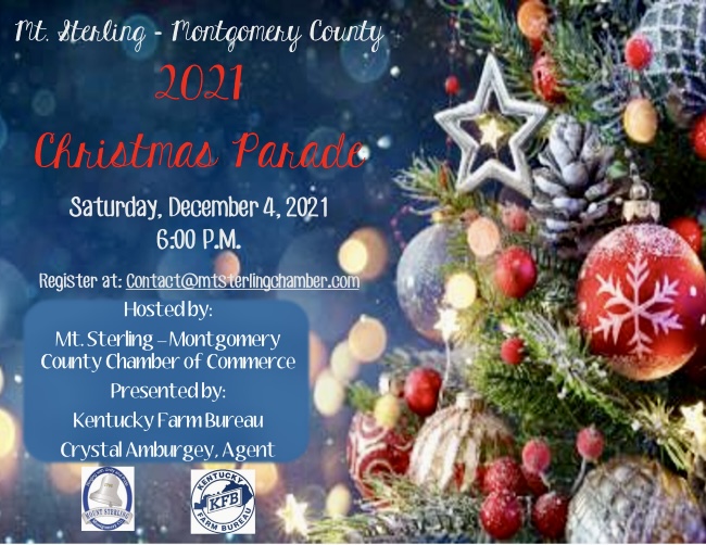 Invitation to the Mt. Sterling Christmas parade on December 4