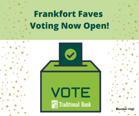 Frankfort faves voting now open sign