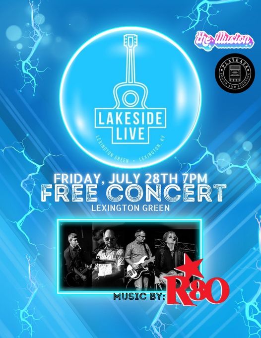 Lakeside Live Free Concert with R80 promo in blue