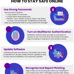 how to stay safe online infographic