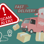 holiday deliver scam graphic